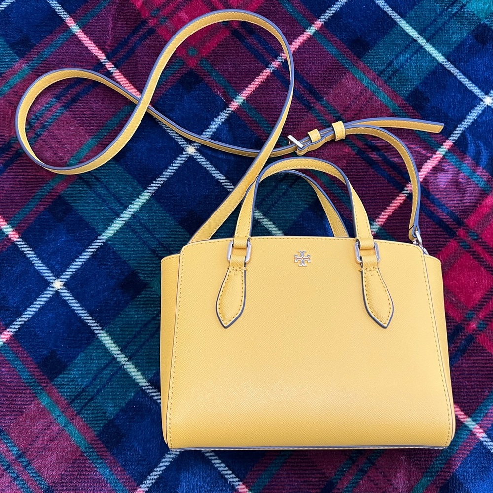 Tory Burch Yellow Leather Crossbody Purse